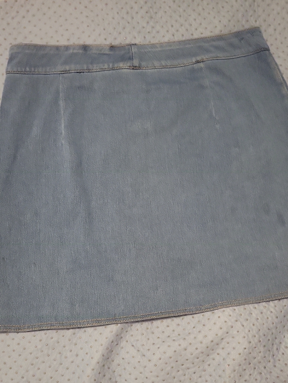 HALARA Light Blue Denim Mini Skirt